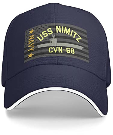 501 Baseballkappe USS Nimitz Cvn-68 Trucker Baseballcap Retro Capatmungsaktive Mütze Unisex Golf Hüte Für Running, Teenager, Damen