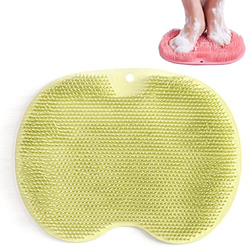KAYBTNT Epurateur de Pieds et Dos Douche, Brosse Pieds Douche, Gratte Dos Douche Ventouse, Coussin de Massage, Lave Dos Douche avec Ventouse Antidérapant, Soulage Les Pieds Fatigués,Vert