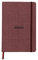 Rhodia 120033C - Rhodia ORANGE Botanique - Heft geleimt, mit festem Deckel aus Kunstleder, DIN A5 liniert, 96 Blatt, elfenbeinfarbiges Papier 90g, Amarant, 1 Stück