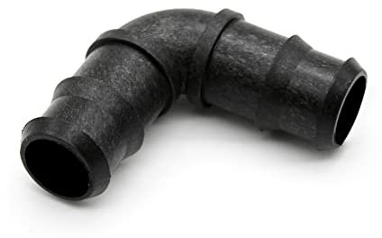 DOJA Barcelona | Raccordo a Gomito Irrigazione | 25 pz | Manichetta Semplice | 16mm | Connettori Gomito Portagomma | Raccordi Idraulici a Goccia per Tubi Giardino, Impianto Irrigazione Orto