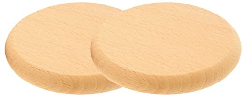 teemando® 2 X Abdeckung für Maß-Krüge & Weizengläser bis 8,4 cm Ø aus Buchenholz, Schutz vor Insekten-Stichen und Schmutz im Bier-Garten 10 cm Ø