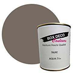 BOX DECO COULEURS Peinture murale acrylique aspect satin Aqua Déco - 750ml, Marron Taupe