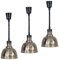 Wärmelampen für Speisen, Lebensmittel Heizlampe, 250W Infrarotlampe Wärmelampe für Buffets und Küche Esszimmer, (Durchmesser: 25cm Länge Verstellbar 60-180cm)(Color:Stainless steel)