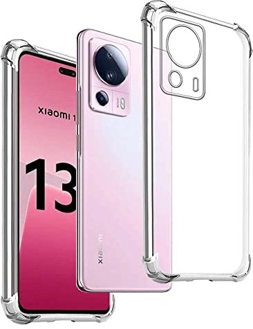 REY Transparent Silikonhülle TPU Anti-Shock für XIAOMI 13 LITE 5G - XIAOMI CIVI 2 5G, Handyhülle Premium Kratzfest TPU Durchsichtige Schutzhülle Anti-Schock