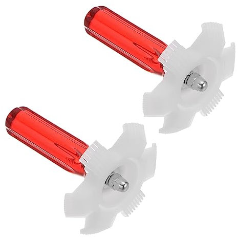 PATIKIL Air Conditioner Fin Comb, 2 Pcs AC Coil Cleaner Fin Straightener Brush Condenser Coil Radiator Repair Tool for AC Unit Refrigerator Evaporator, Red