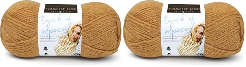 Lion Brand Yarn Company 674-158 Touch of Alpaca Yarn, Golden Rod, One Skein (Pack of 2)