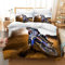 HZVRTN Motorrad Bettwäsche-Set Teens Cool Motorrad Fahrer Betten Set für Kinder Jungen Motocross Thema Bettbezug Set, Microfaser 3 Teilig mit Kissenbezug (135X200cm, Motorrad E)
