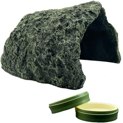 Extra große Reptilienverstecke und -höhlen Simulation Felsen Reptilien Versteck Terrarium Lebensraum Dekor für Bartagamen Eidechsen Ball Python Schlangen Schildkröte große Reptilien Amphibien
