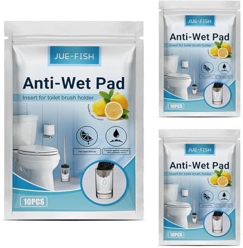 30 Stück WC-Bürsten Pads, Verhindern Sie Halten Sie das Halten Sie Bürstenbehälter hygienisch, Dass die WC-Bürste tropft, Packung WC-Bürsten Pads Hält den Erfrischt und reduziert Gerüche
