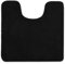 Allure Luxury Deep Pile Microfibre Pedestal Toilet Mat, Non-Slip, 50 x 50cm, Quick Dry & Easy Care (Black)