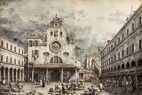 PSVDCTOO Gefeiert Wandbilder Kunst Poster Poster Wandbild Campo San Giacomo Di Rialto von Antonio Canal Vintage Wandbild für Heimdekoration 60x90cm