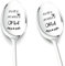 Oma und Opa Geschenk, 2 Stück Kaffeelöffel mit Gravur für Beste Großeltern zum Geburtstag Jahrestag Ostern, Personalisiert Geburtstagsgeschenk Jahrestagsgeschenk für Oma und Opa von Enkel