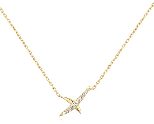 ANIA HAIE Damen Halskette HEART HUNTER aus 925 Sterling Silber, besetzt mit 9 Zirkonia Pavé, Größe: 40 cm + 5 cm Verlängerung, inkl. Geschenkverpackung
