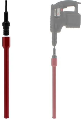 Diamantbohrkrone Ø 30 mm mit Adapter für Bohrmaschine und SDS-plus-Bohrhammer
