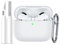 Easuny Compatibile con Custodia AirPods PRO 2, Antiurto Silicone Protettiva Cover Compatibile con Apple AirPods PRO 2nd 1st Generation Case, LED Visibile, con Moschettone&Kit di Pulizia - Bianca