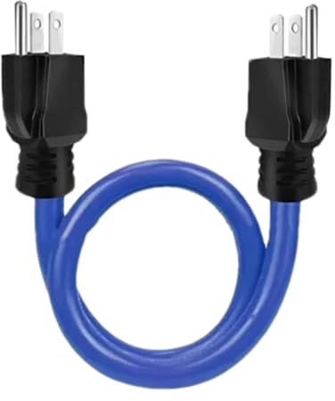 Cavo di estensione maschile a maschio, cavo esteso elettrico - Trughe elettriche pesanti di prolunga di tappi elettrici | Forniture elettriche sicure con 3 spine per l'ambiente commerciale o industria