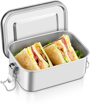 Onader Edelstahl Brotdose, 550ml Klein Bento Box mit Luftdichter Deckel