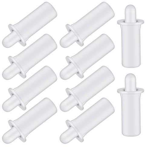 KinetiCore 10 Pack Plantation Shutter Spring Loaded Louver Repair Pins, 20mm x 6mm Regular Size White POM Shutter Repair Hardware, Easy Fit Replacement Pins for Homeowners & Professional Installers
