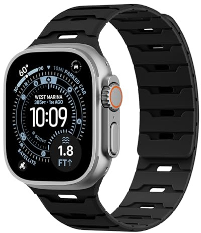 Magnet Sportarmband für Apple Watch Ultra/3/2 Armband 49mm 46mm 45mm 44mm 42mm 41mm 40mm 38mm Herren Damen,Sport Loop Silikon Apfelband Armbänder für Apple Watch Series 11 10 9 8 7 6 5 4 SE Armband