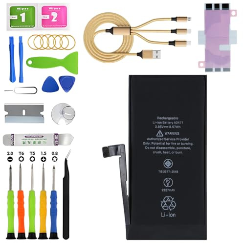 Akku für iPhone 12 mini A2399 A2176 2227 mAh Lithium Polymer Akku A2398 mit Repair Kits