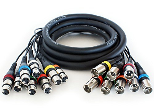 20m - 8-Way XLR Male to Female Loom Cable Lead - Microphone Stage Snake Multicore Lead - Loops