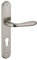 THIRARD - Ensemble de Poignées pour Porte d'Entrée Athena - Acier Embouti - Usage avec Cylindre - Carré 7 mm - Entr'Axes 195 mm - Finition Nickelé Brossé - Gris