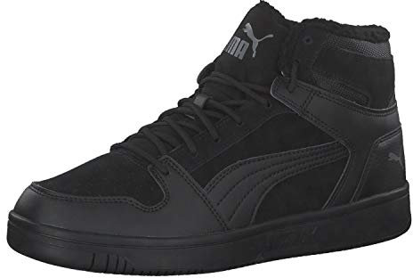 PUMA Unisex Rebound Layup Sd Fur Sneaker, Puma Black Castlerock, 40.5 EU