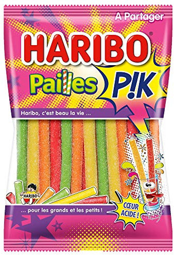 Haribo Bonbons Paille avec Coeur Acide, 180g