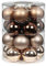 MAGIC Weihnachtskugeln Glas 6cm 20 STK. Christbaumkugeln Farbe: Elegant Lounge (Schokolade braun)