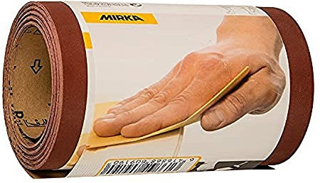 Mirka Red Schleifpapier-Rolle 115mm x 5m / Körnung P60 / 1 Rolle/Zum Schleifen von Holz, Metall und Kunststoff