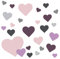 Wandtattoo Herzen Kinderzimmer Mädchen XL Pastell Wandsticker – Aufkleber | timalo® 120 Stück - 73092-SET27-120