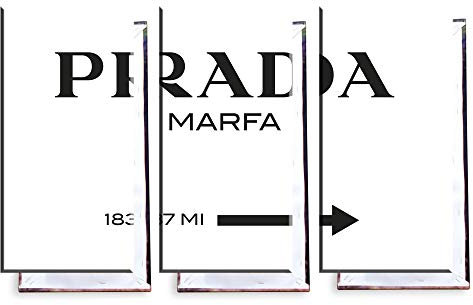 Unified Distribution Prada Maria Modeschau - Dreiteiler (120x80 cm) Kunstdruck auf Leinwand • erstklassige Druckqualität • Dekoration • Wandbild