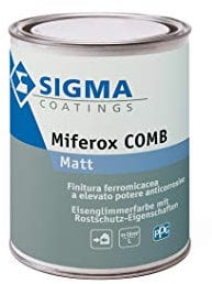 SMALTO FERROMICACEO MIFEROX COMB - FONDO E FINITURA FERROMICACEA 2IN1 - applicazione diretta su supporti ferrosi. (2,5 LT, BASE GRIGIO 01)