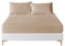 Funky Gadgets Super King Fitted Sheet, Beige - 100% Egyptian Cotton Deep Pocket 12 Inch (30cm) Bed Sheets, 300 Thread Count Cotton Bedding Fitted Sheets Super King, Breathable Bedsheet (180 X 200).