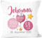 SpecialMe® personalisierbarer Kissen-Bezug zur Geburt Luftballon Sterne Geburtskissen, Namenskissen Geschenk Geburt Mädchen weiß 40cm x 40cm