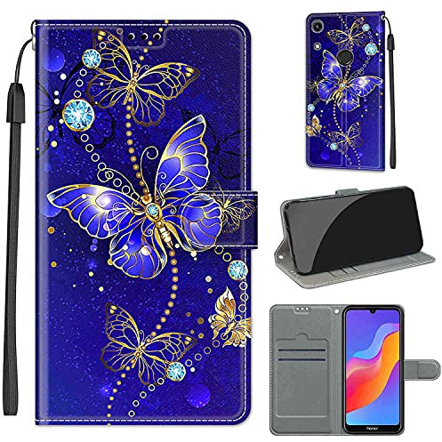 TOMYOU Coque pour Huawei Y6 2019 / Honor 8A, Protection Housse en Cuir PU, [Emplacements Cartes], [Fonction Support] Compatible (6,09)