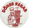 Urbanski Patch Döner Kebab Köftespieß Dönermann Chef (mit oder ohne scharf) zum Aufbügeln 8,4 x 8,4 cm | Aufnäher Applikation Bügelbild