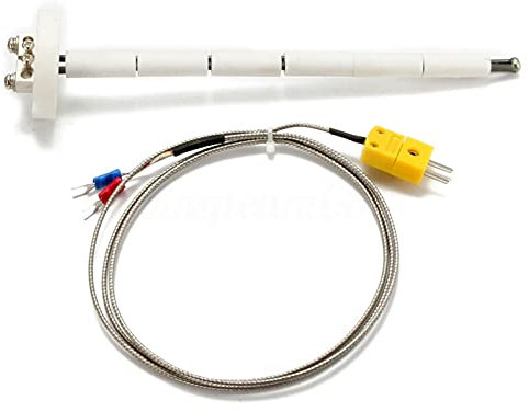 Oniissy K-Type Thermoelement Keramikofensonde für K-Typ-Sonde, Thermoelement-Sensor und Messgerät im Temperaturbereich von -50 °C bis 1300 °C Abgastemperatursensoren