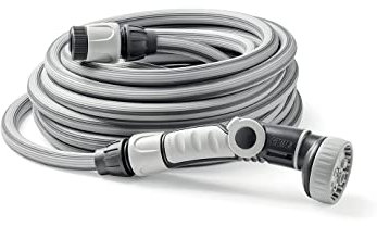 G.F. SRL AQUAGO EASY 30, kit per l'Irrigazione con Tubo Estensibile fino a 30 m, riparabile, con accessori, per Irrigare Orti, Fiori, Piante e Giardini.