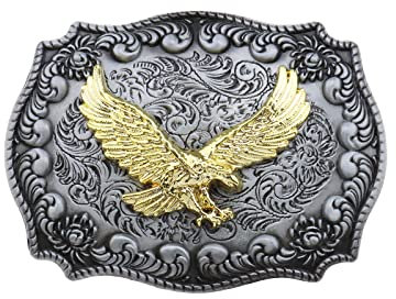 Vintage-Gürtelschnalle aus Zinklegierung Goldener Adler Gürtelschnalle Passend für 3,8 cm Breite Snap-On-Gürtel Metallische Gürtelschnalle für Herren Männer
