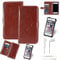 K-S-Trade Housse pour Huawei Mate 20 X 5G Étui 360° Compatible avec Huawei Mate 20 X 5G avec écouteurs en Simili Cuir Marron Portefeuille pour Téléphone Portable, Pare-Chocs De Protection Complet