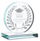 Wanapix | Trophée Personnalisé avec Nom et Texte | Verre Gravé (échelle de Gris)| Trophée Personnalisé | Boîtier de Rangement Inclus | Rond | Diplôme