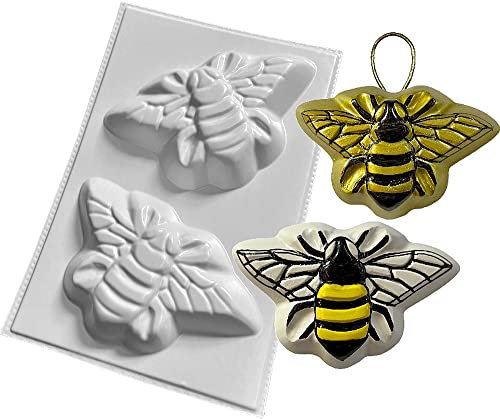 Honey Bees Plaster Or Concrete Mould 2 Cavity Garden Plaque Mold