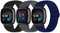 Bcuckood Elastisches Armband Kompatibel mit Fitbit Versa 4/Versa 3/Fitbit Sense 2/Sense für Damen Herren, Nylon Weich Verstellbar Dehnbar Solo Loop Ersatzriemen Uhrarmband