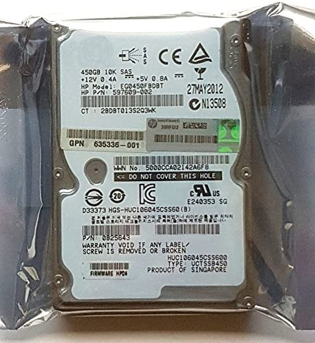 Disque dur interne SAS EG0450FBDBT 10000rpm HDD 2.5 450 Go