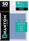 Phantom Sleeves Aqua Größe 80 x 80 mm: Glänzende Vorderseite/Rückseite - 50er Pack - Transparente Schutzhüllen für Brettspiele, Sammelkarten & Kartenspiele