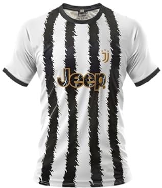 Juventus Maglia Personalizzabile Replica Juve Bianco Nera | Campionato Seria A 2023/2024 | Taglie da Bambino e Adulto | Vestibilita' SlimPS 41410, Taglia unica
