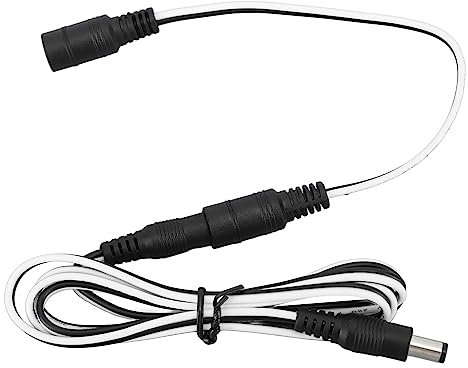 Solar Panel Extension Cable, Stable Connection DC Extension Connector Cable High Temperature Resistance Safety Guarantee Plug and Play for LED Lights (1m / 3.3ft)