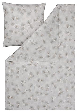 ESTELLA Mako Interlock Jersey Bettwäsche Rebecca Silber 1 Bettbezug 155 x 220 cm + 1 Kissenbezug 80 x 80 cm