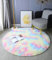 LYKEJI Runder Teppich, Langflor, Modern, für Wohnzimmer, Schlafzimmer, Esszimmer oder Kinderzimmer, Komfortable Hochflor-Bodenmatte Anti-Rutsch-Teppich (160cm X 160cm, farbig)